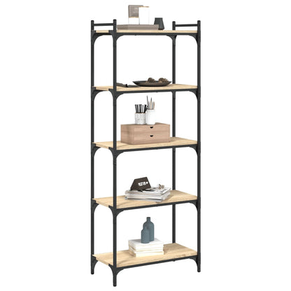 Libreria 5 Ripiani Rovere Sonoma 60x30x154 cm Legno Multistrato