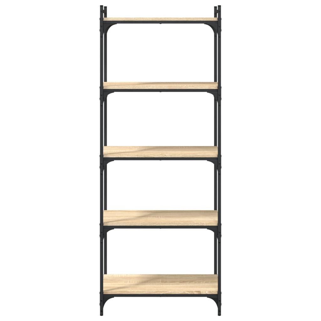 Libreria 5 Ripiani Rovere Sonoma 60x30x154 cm Legno Multistrato