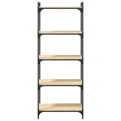 Libreria 5 Ripiani Rovere Sonoma 60x30x154 cm Legno Multistrato