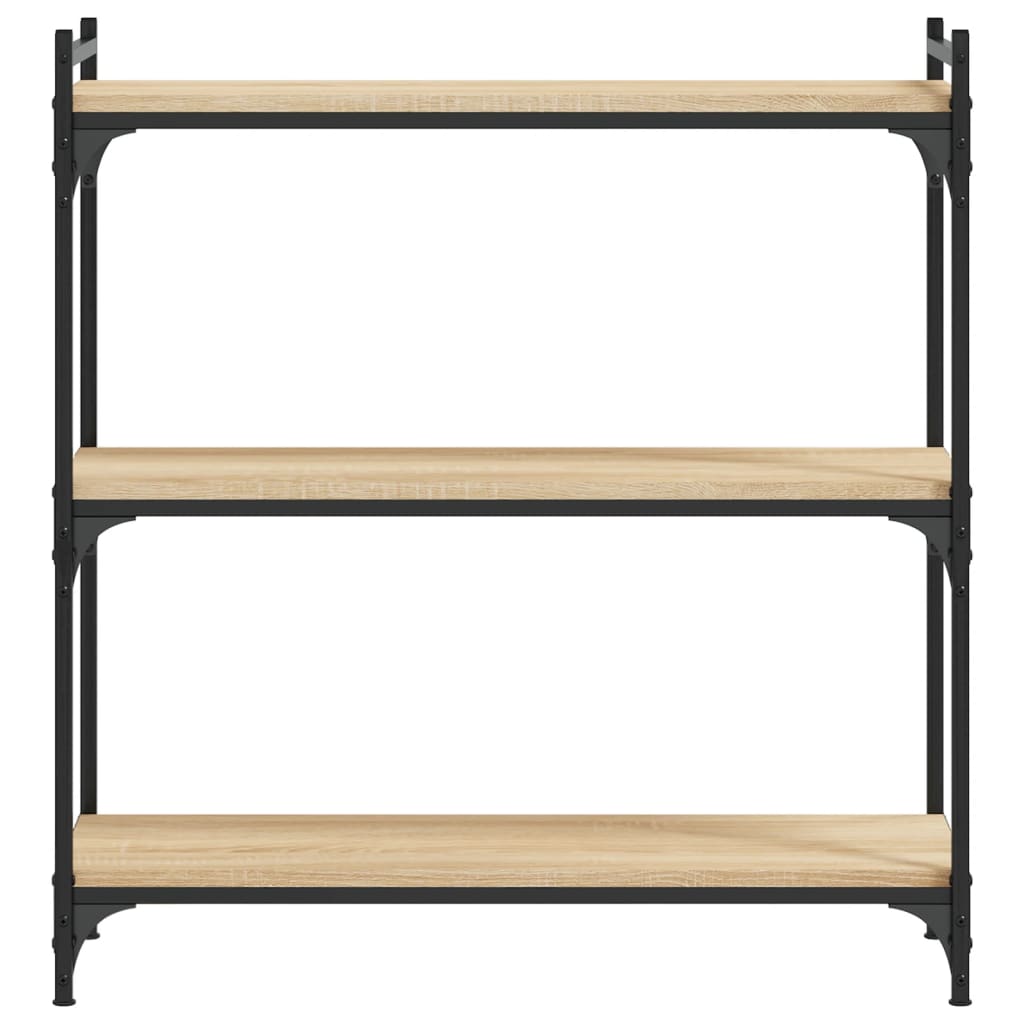 Libreria 3 Ripiani Rovere Sonoma 80x30x86 cm Legno Multistrato