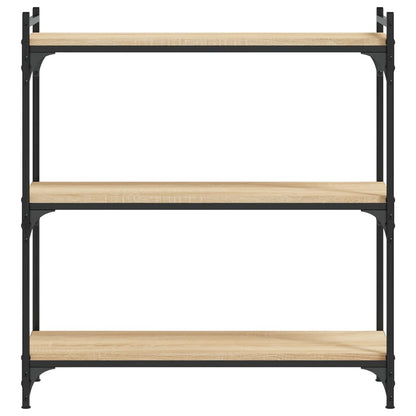 Libreria 3 Ripiani Rovere Sonoma 80x30x86 cm Legno Multistrato