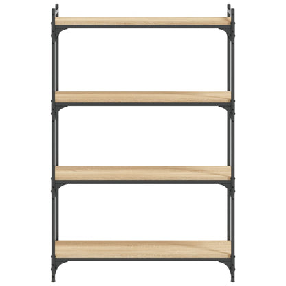 Libreria 4 Ripiani Rovere Sonoma 80x30x120 cm Legno Multistrato