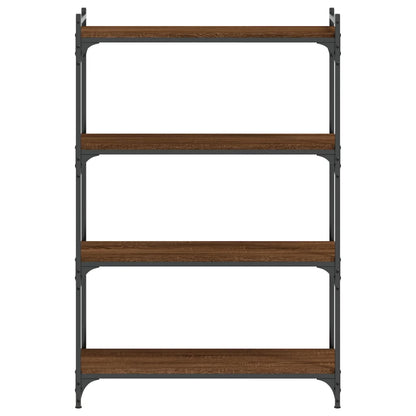 Libreria 4 Ripiani Rovere Marrone 80x30x120cm Legno Multistrato