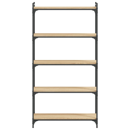Libreria 5 Ripiani Rovere Sonoma 80x30x154 cm Legno Multistrato