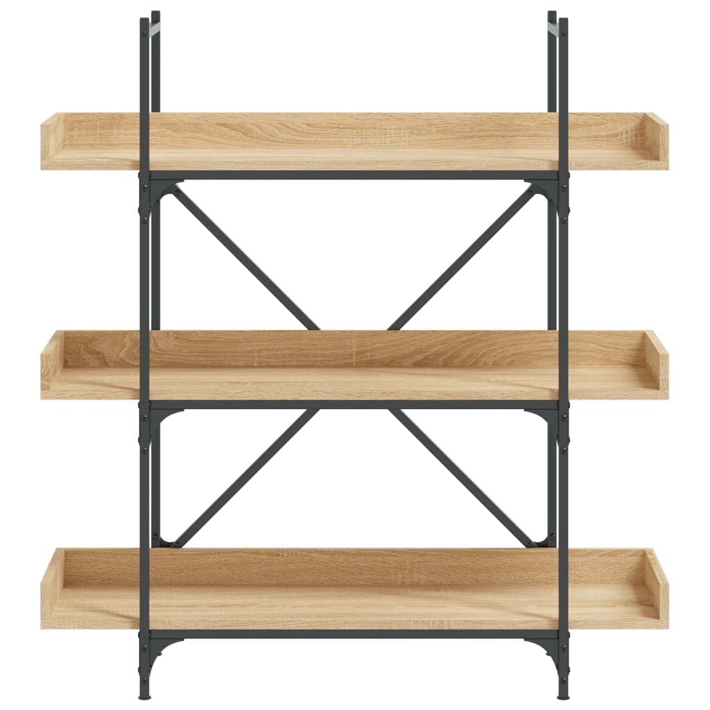 Libreria 3 Ripiani Rovere Sonoma 100x33x108,5 Legno Multistrato