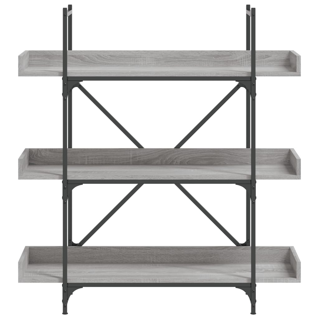 Libreria 3 Ripiani Grigio Sonoma 100x33x108,5 Legno Multistrato