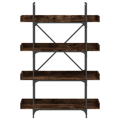 Libreria 4 Ripiani Rovere Fumo 100x33x145,5cm Legno Multistrato