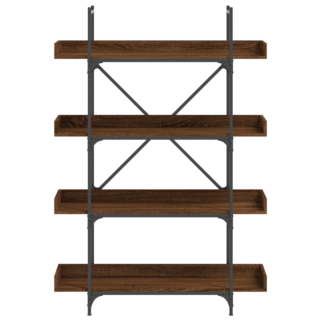 Libreria 4Ripiani Rovere Marrone 100x33x145,5 Legno Multistrato