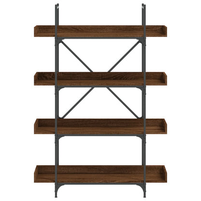 Libreria 4Ripiani Rovere Marrone 100x33x145,5 Legno Multistrato