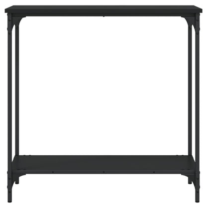 Tavolino Consolle Nero 75x30,5x75 cm in Legno Multistrato