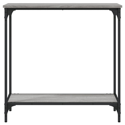 Tavolino Consolle Grigio Sonoma 75x30,5x75 cm Legno Multistrato