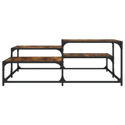 Tavolino da Salotto Rovere Fumo 107x107x40 cm Legno Multistrato