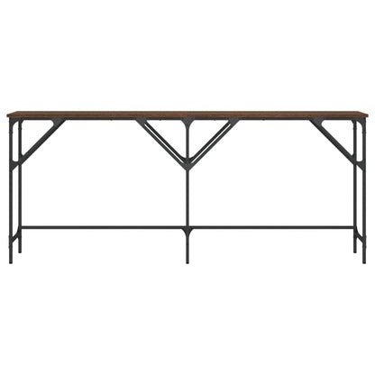 Tavolino Consolle Rovere Marrone 180x29x75 cm Legno Multistrato
