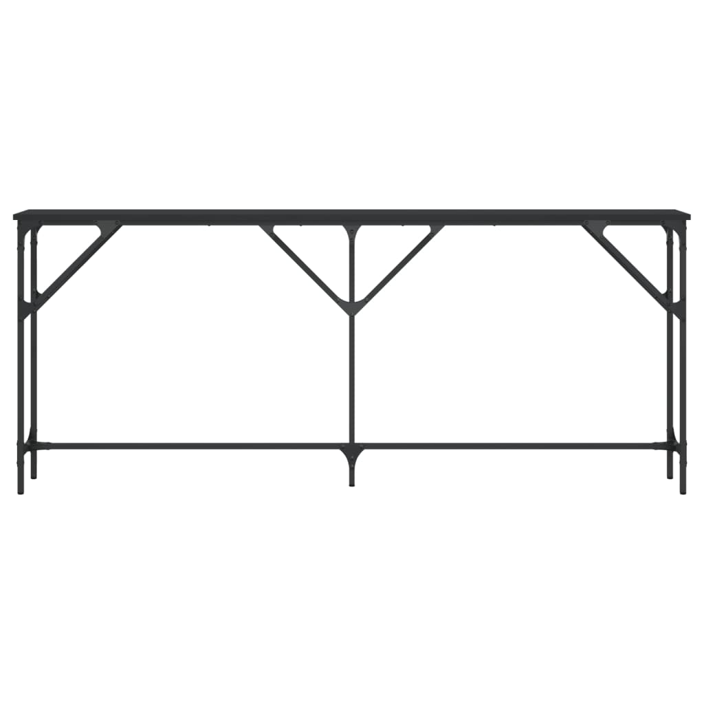 Tavolino Consolle Nero 180x23x75 cm in Legno Multistrato