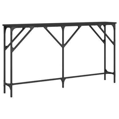 Tavolino Consolle Nero 140x23x75 cm in Legno Multistrato