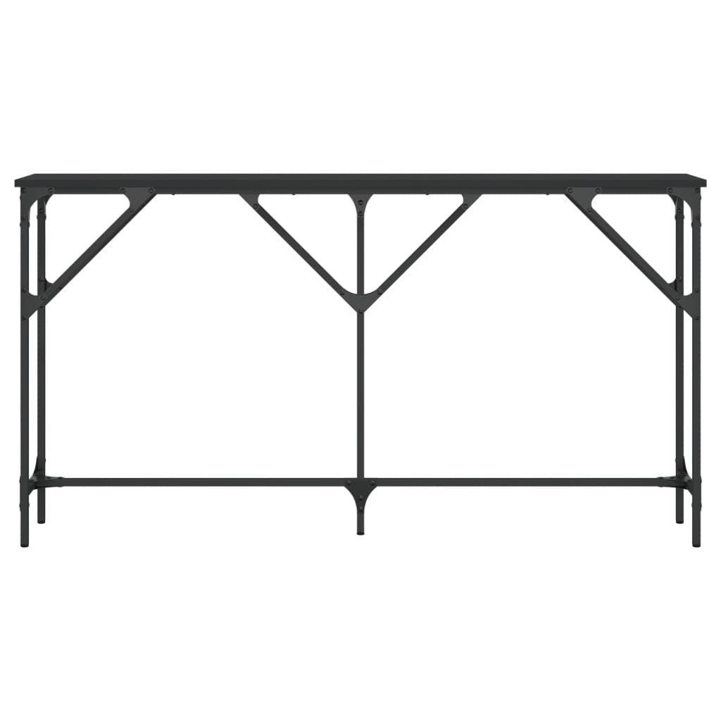 Tavolino Consolle Nero 140x23x75 cm in Legno Multistrato