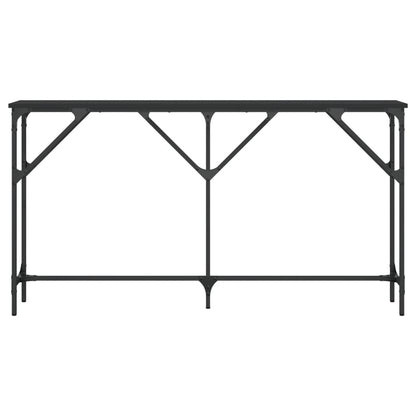 Tavolino Consolle Nero 140x23x75 cm in Legno Multistrato