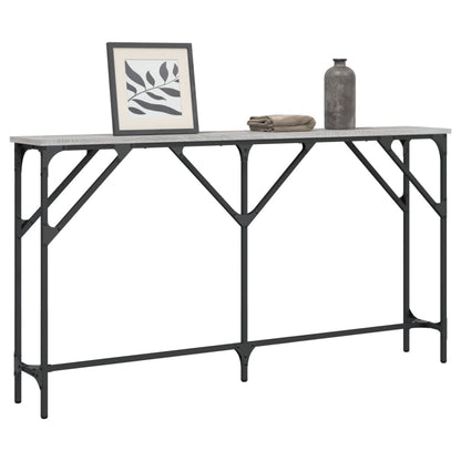 Tavolo Consolle Grigio Sonoma 140x23x75 cm in Legno Multistrato