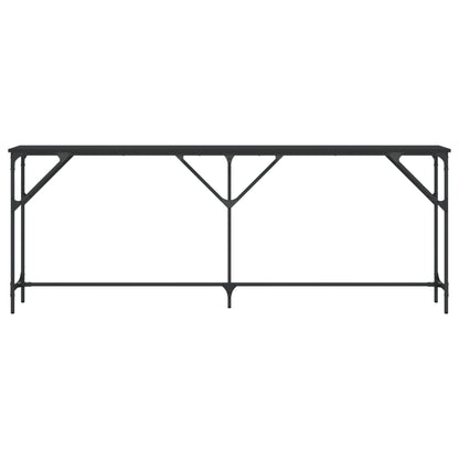 Tavolino Consolle Nero 200x29x75 cm in Legno Multistrato