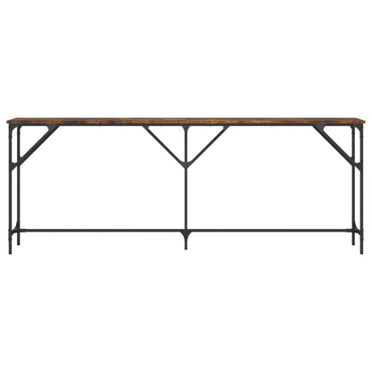 Tavolo Consolle Rovere Fumo 200x29x75 cm in Legno Multistrato