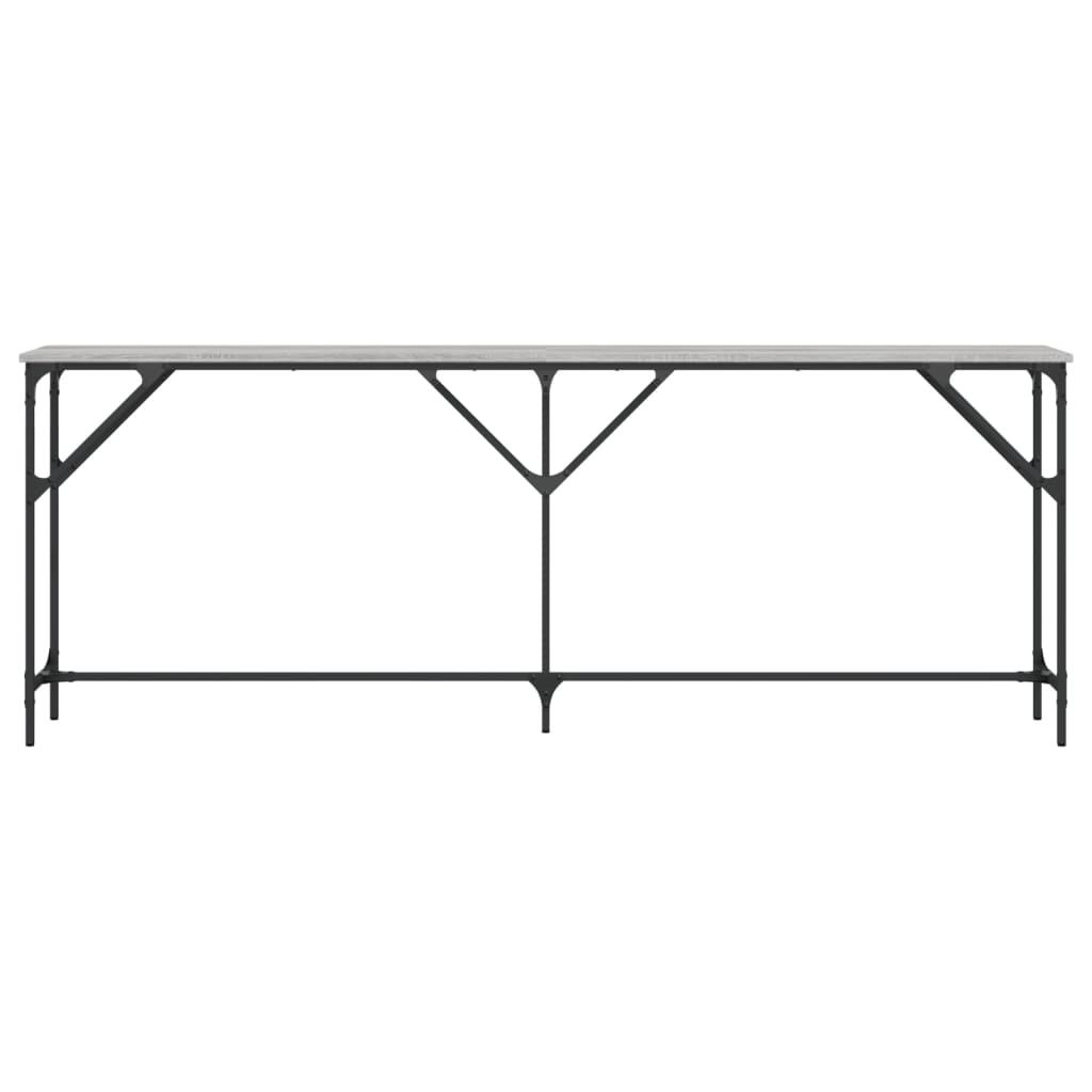 Tavolo Consolle Grigio Sonoma 200x29x75 cm in Legno Multistrato