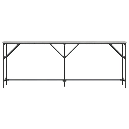 Tavolo Consolle Grigio Sonoma 200x29x75 cm in Legno Multistrato