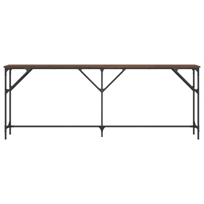 Tavolino Consolle Rovere Marrone 200x29x75 cm Legno Multistrato