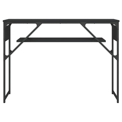 Tavolo Consolle con Ripiano Nero 105x30x75cm Legno Multistrato