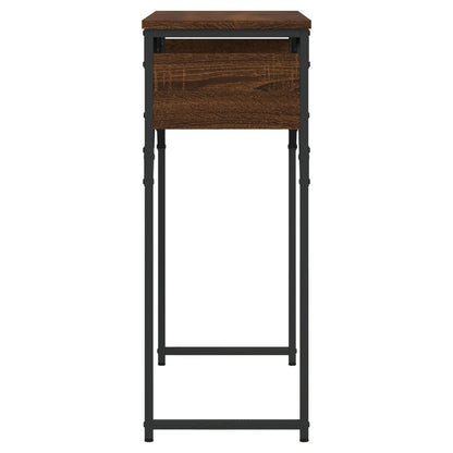 Tavolo Consolle Ripiano Rovere Marrone 75x30x75cm Multistrato
