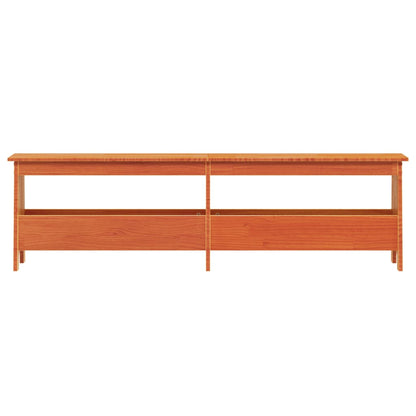Panca da Ingresso Marrone Cera 160x28x45 cm Legno Massello Pino