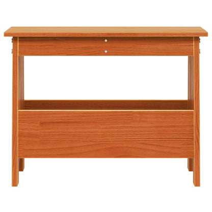 Panca da Ingresso Marrone Cera 60x28x45 cm Legno Massello Pino