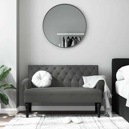 Panca con Schienale Grigio Scuro 120x62x75,5 cm in Tessuto