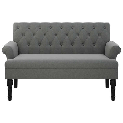 Panca con Schienale Grigio Scuro 120x62x75,5 cm in Tessuto