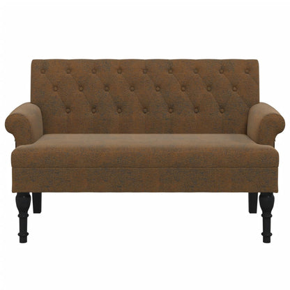 Panca con Schienale Marrone 120x62x75,5 cm in Scamosciato