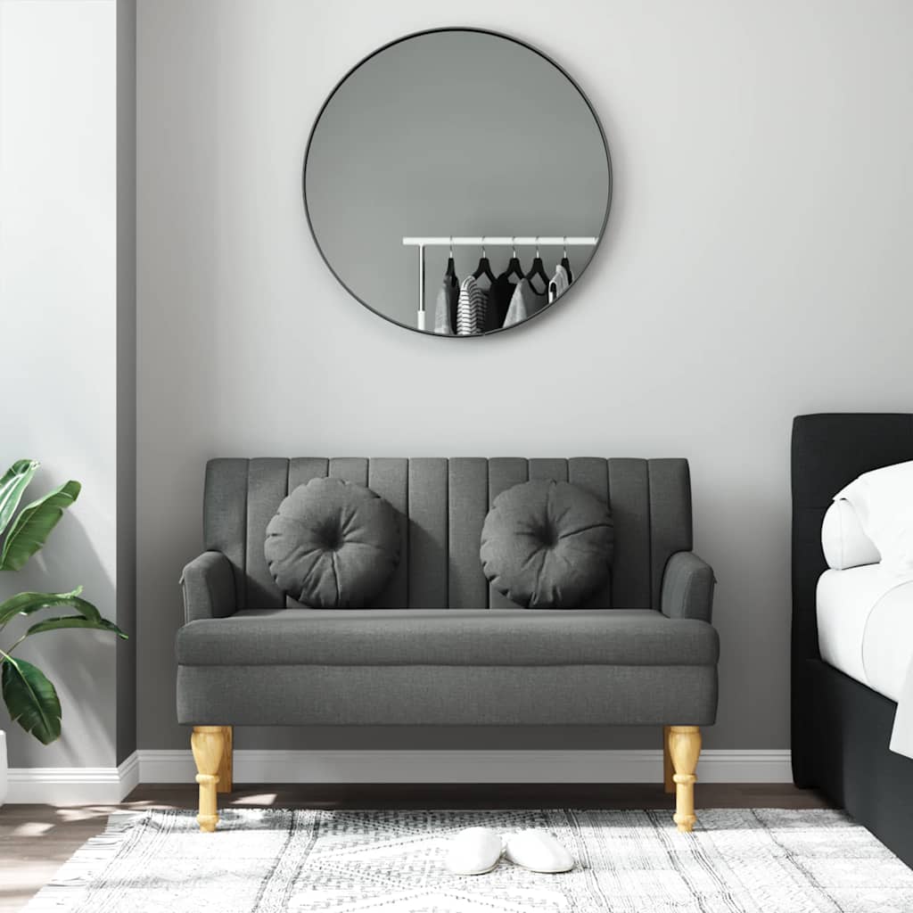 Panca con Cuscini Grigio Scuro 113x64,5x75,5 cm in Tessuto