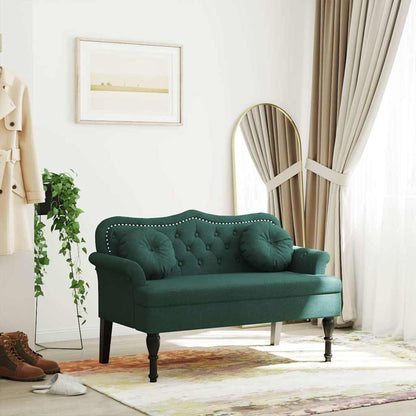 Panca con Cuscini Verde Scuro 120,5x65x75 cm in Velluto