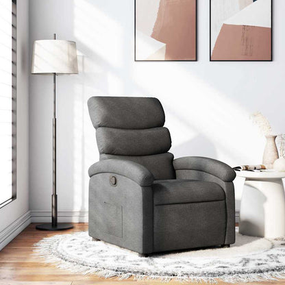 Poltrona reclinabile in tessuto grigio scuro