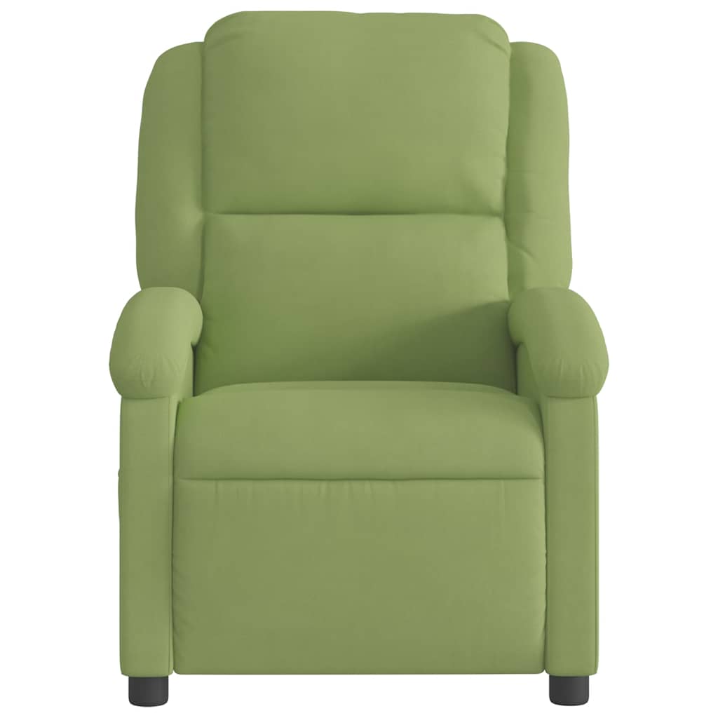 Poltrona Reclinabile Verde Chiaro in Velluto