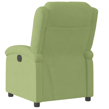 Poltrona Reclinabile Verde Chiaro in Velluto