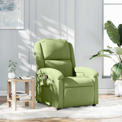 Poltrona Reclinabile Verde Chiaro in Velluto