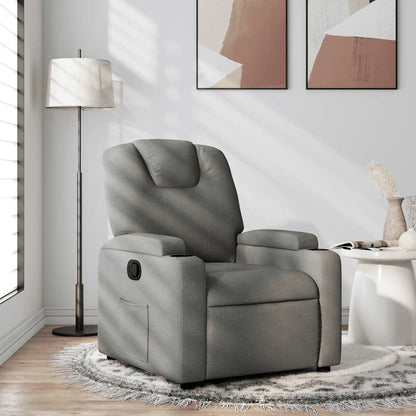 Poltrona reclinabile in tessuto grigio scuro