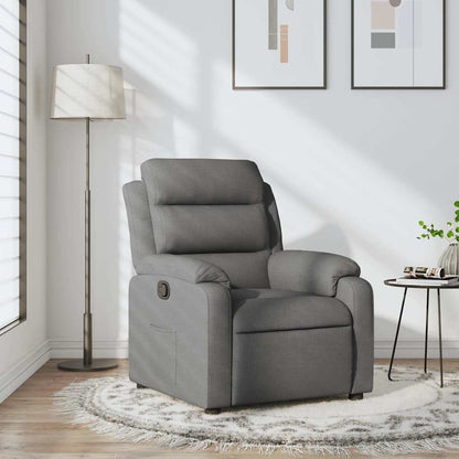 Poltrona reclinabile in tessuto grigio scuro