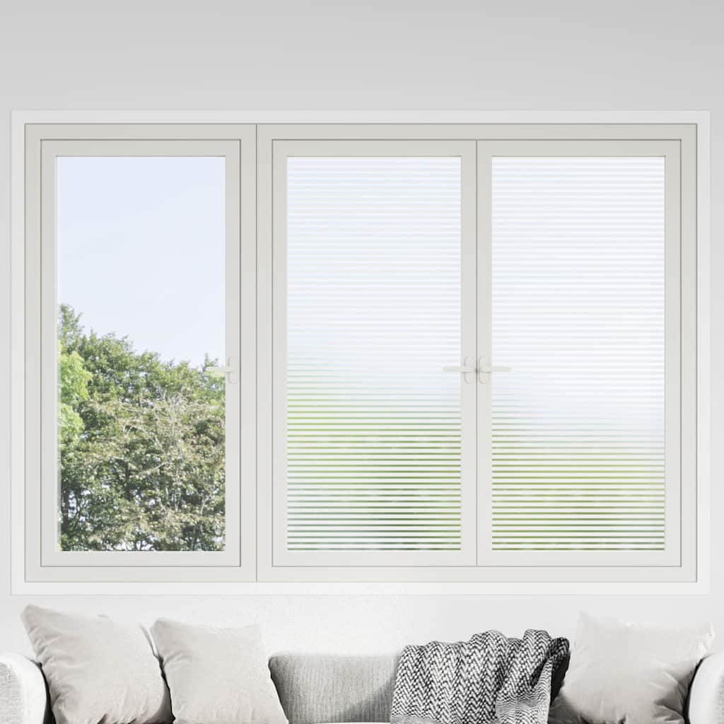 Pellicole per Finestre Design Smerigliato a Strisce in PVC