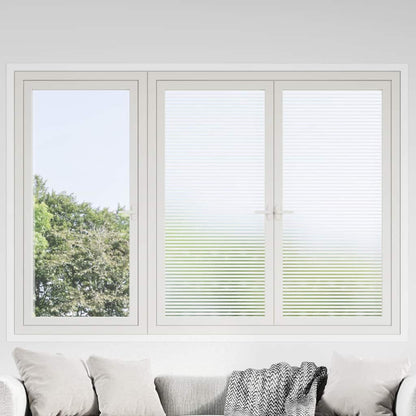 Pellicole per Finestre Design Smerigliato a Strisce in PVC