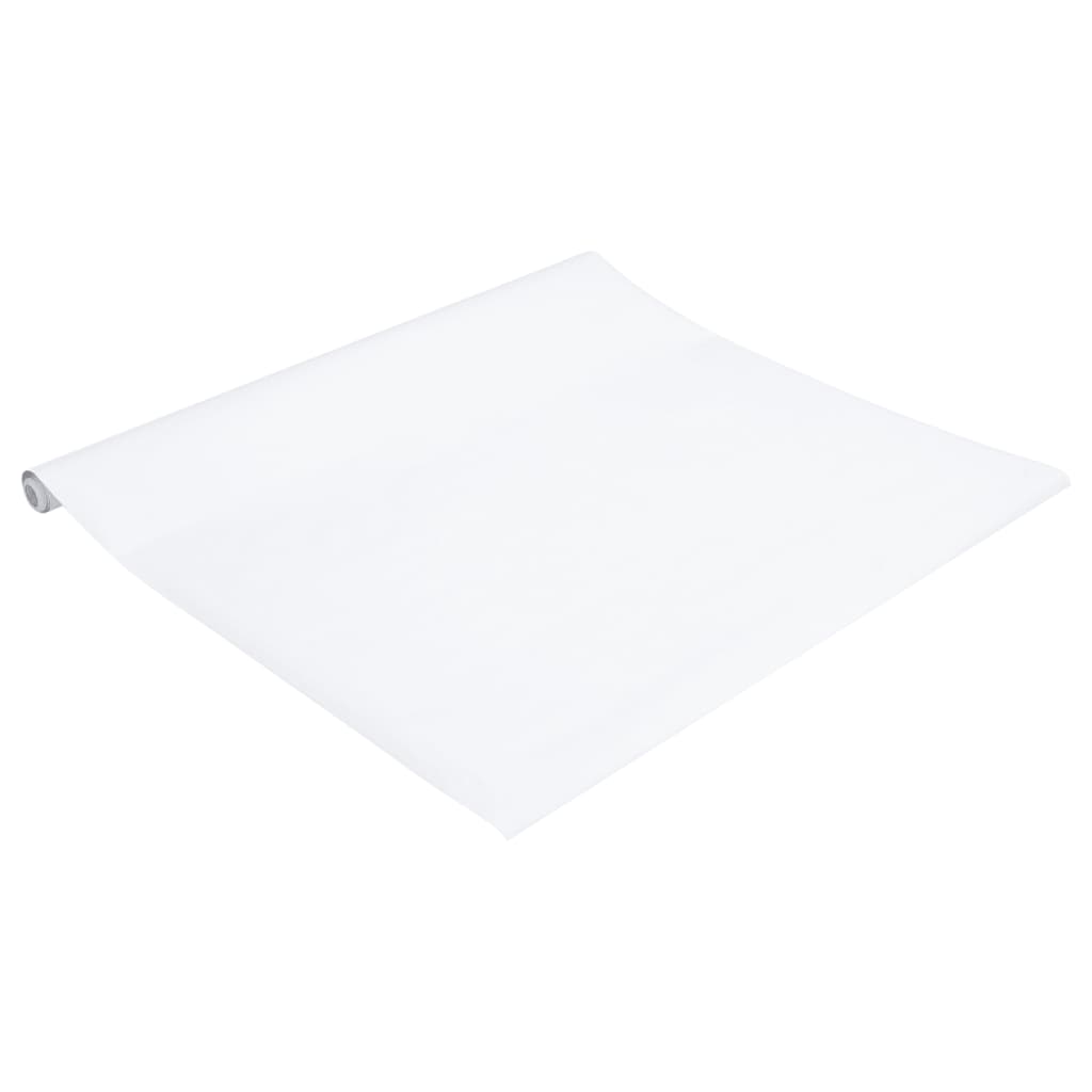 Adesivi per Mobili Autoadesivi Bianco Opaco 90x500 cm in PVC