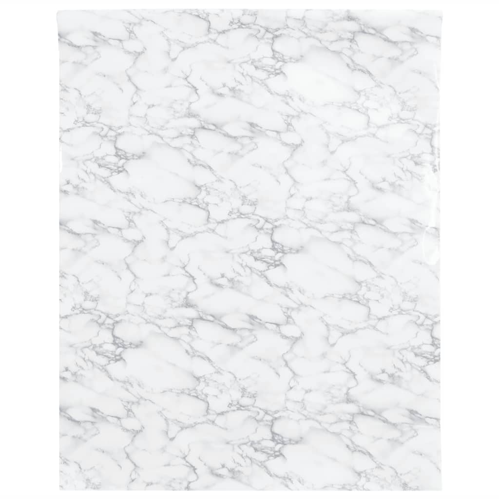 Adesivi per Mobili Autoadesivi Bianco Marmoreo 90x500 cm in PVC
