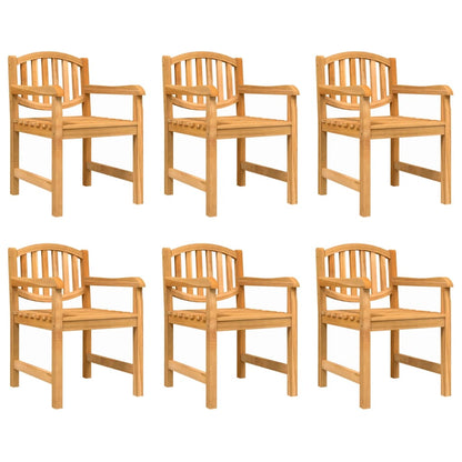 Sedie da Giardino 6 pz 58x59x88 cm in Legno Massello di Teak