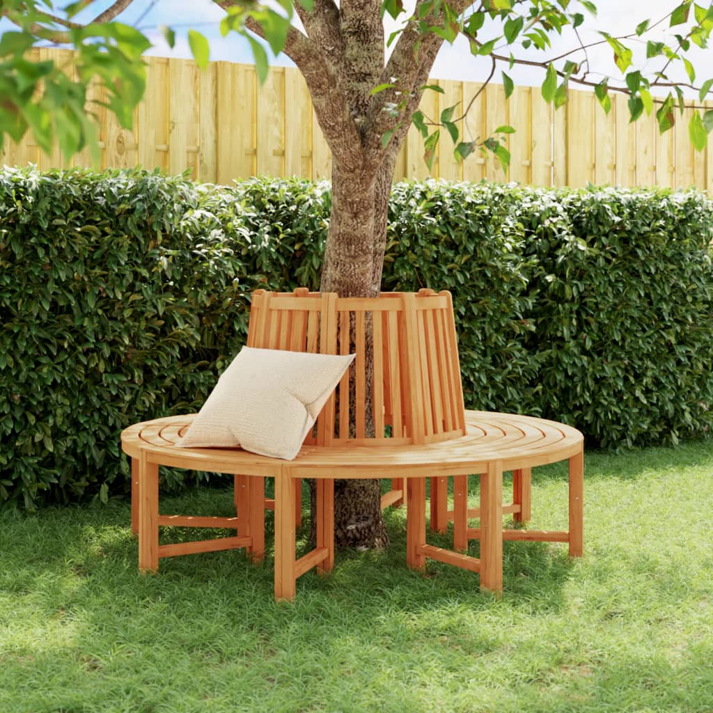 Panche per Albero Semi Circolari 2pz Ã˜160cm Legno Massello Teak