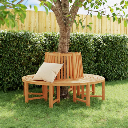 Panche per Albero Semi Circolari 2pz Ã˜160cm Legno Massello Teak