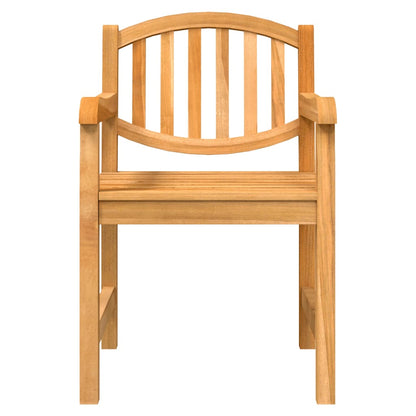 Set da Pranzo per Giardino 4 pz in Legno Massello di Teak